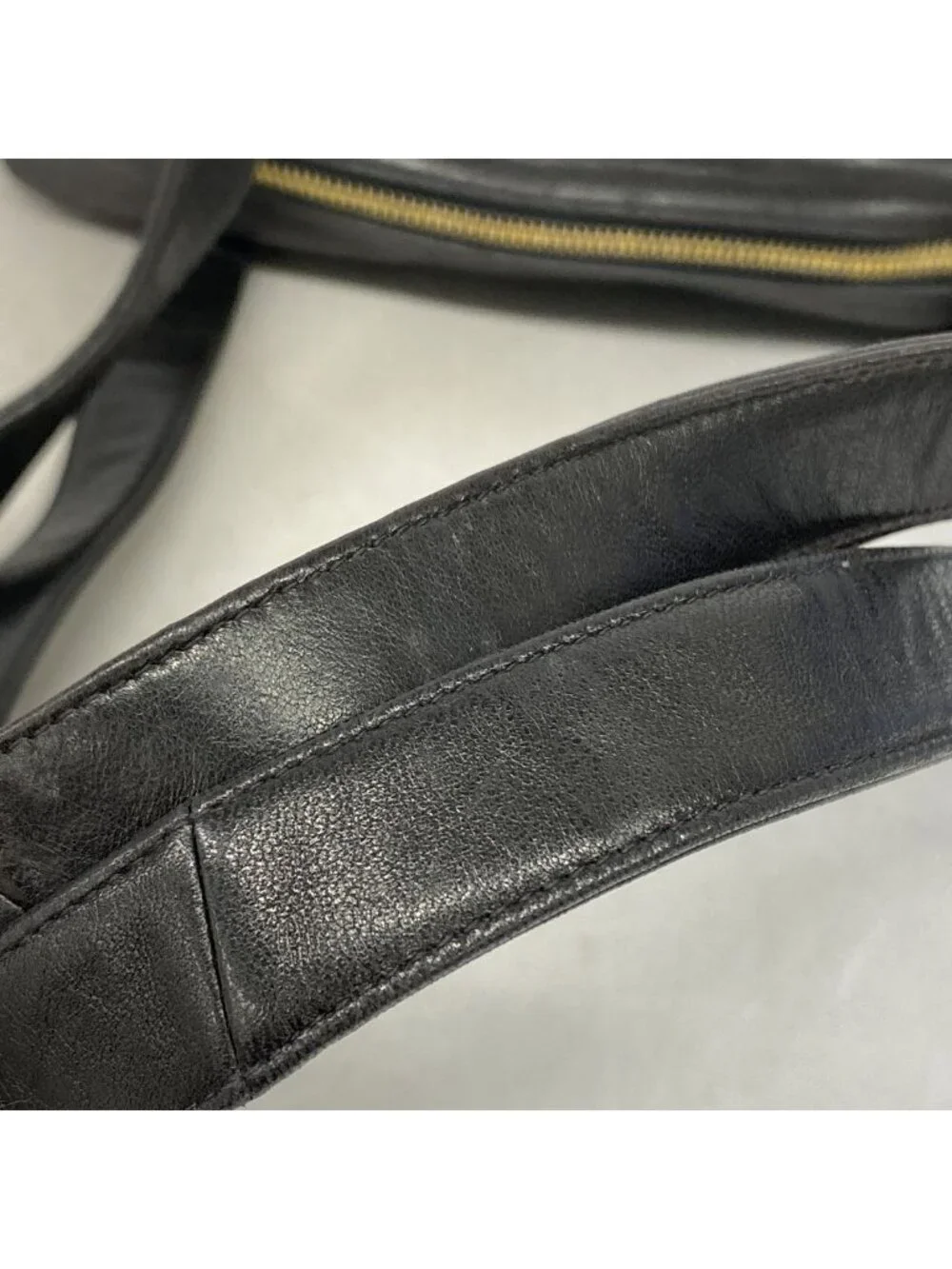 Chanel Shoulder Bag Quilted Lambskin Black Gold